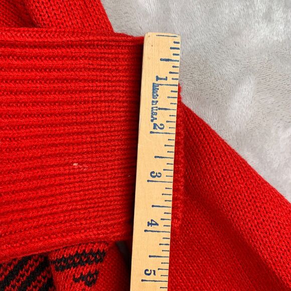 TOMMY HILFIGER HOLIDAY PLAID ACRYLIC SWEATER DRESS WOMENS Size LARGE RED BLACK - Picture 11 of 11